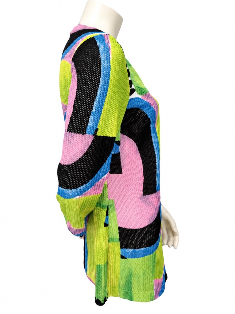 Joseph Ribkoff Colorblock Open Knit Cardigan Jacket Size S - Picture 4 of 10